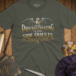 T-Shirt Wizardly: I'm Not Procrastinating I'm Doing Side Quests