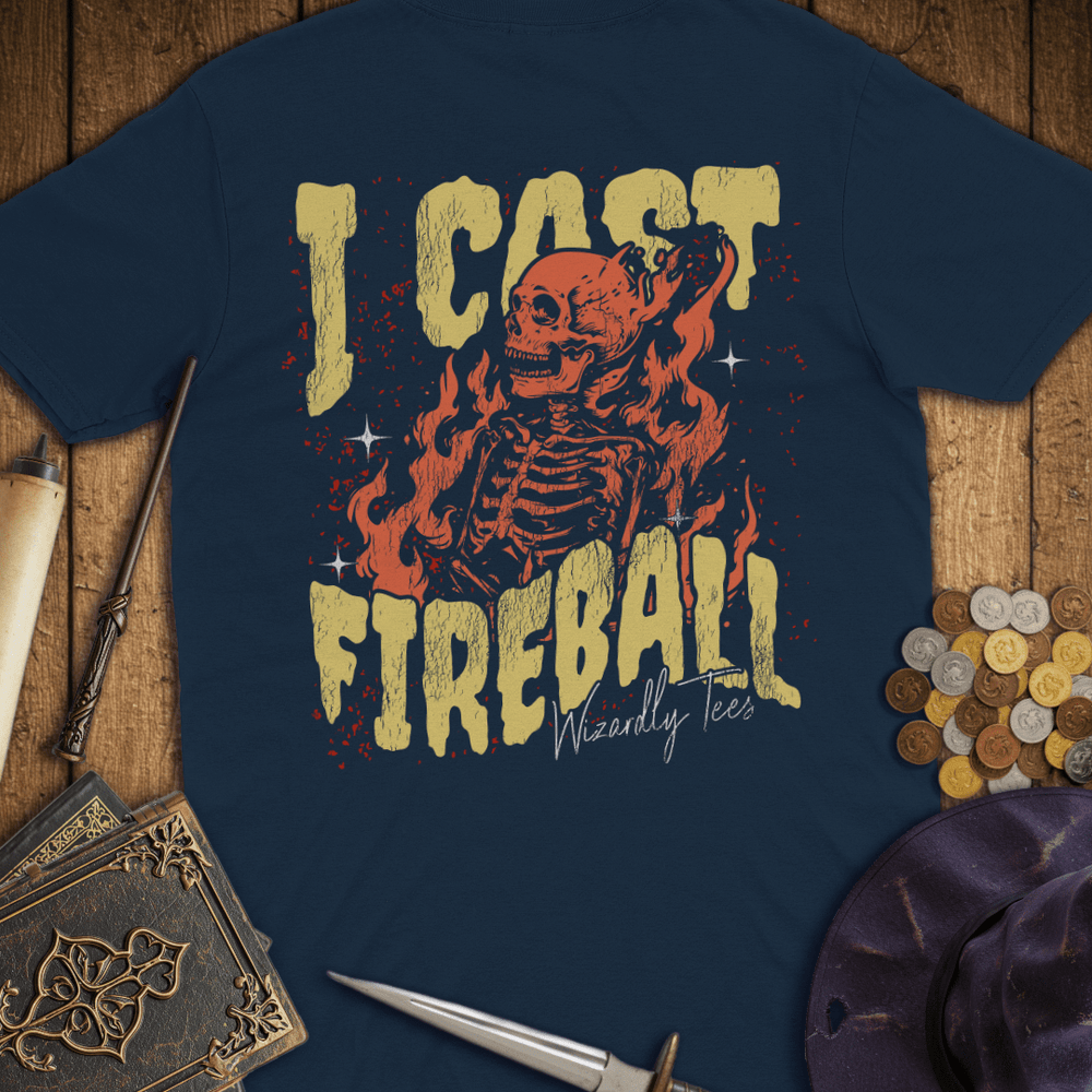 T-Shirt Wizardly: I Cast Fireball Orange Premium