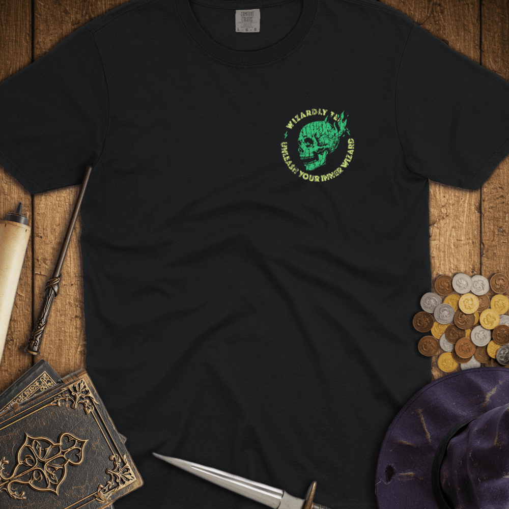 T-Shirt Wizardly: I Cast Fireball Green Premium