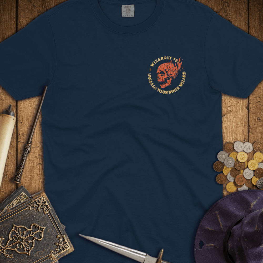 T-Shirt Wizardly: I Cast Fireball Orange Premium