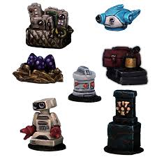 Mini Crooked Sci-Fi: Sci-Fi Loot & Objective Tokens (7)