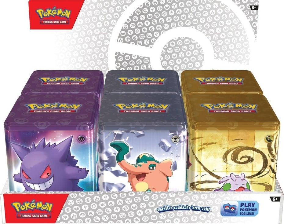 Pokemon: Stacking Tin 2024 Display