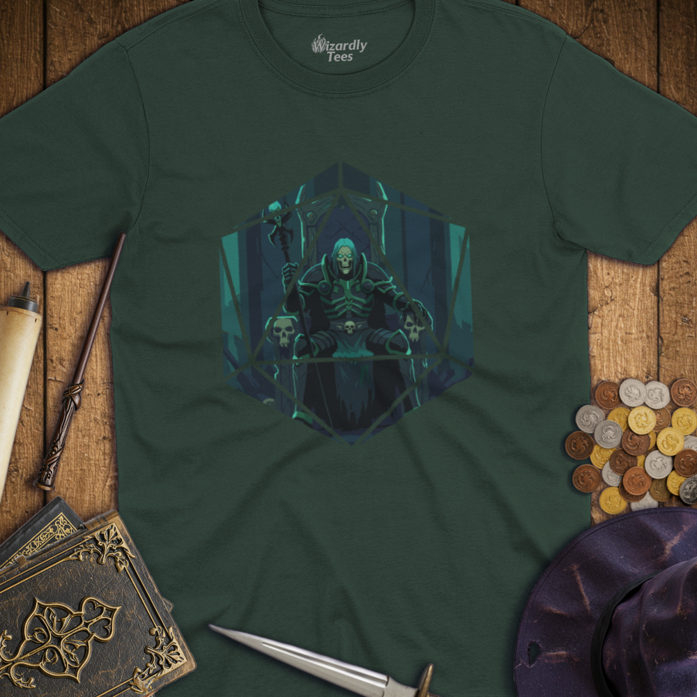 T-Shirt Wizardly: Lich King D20 Hexagon