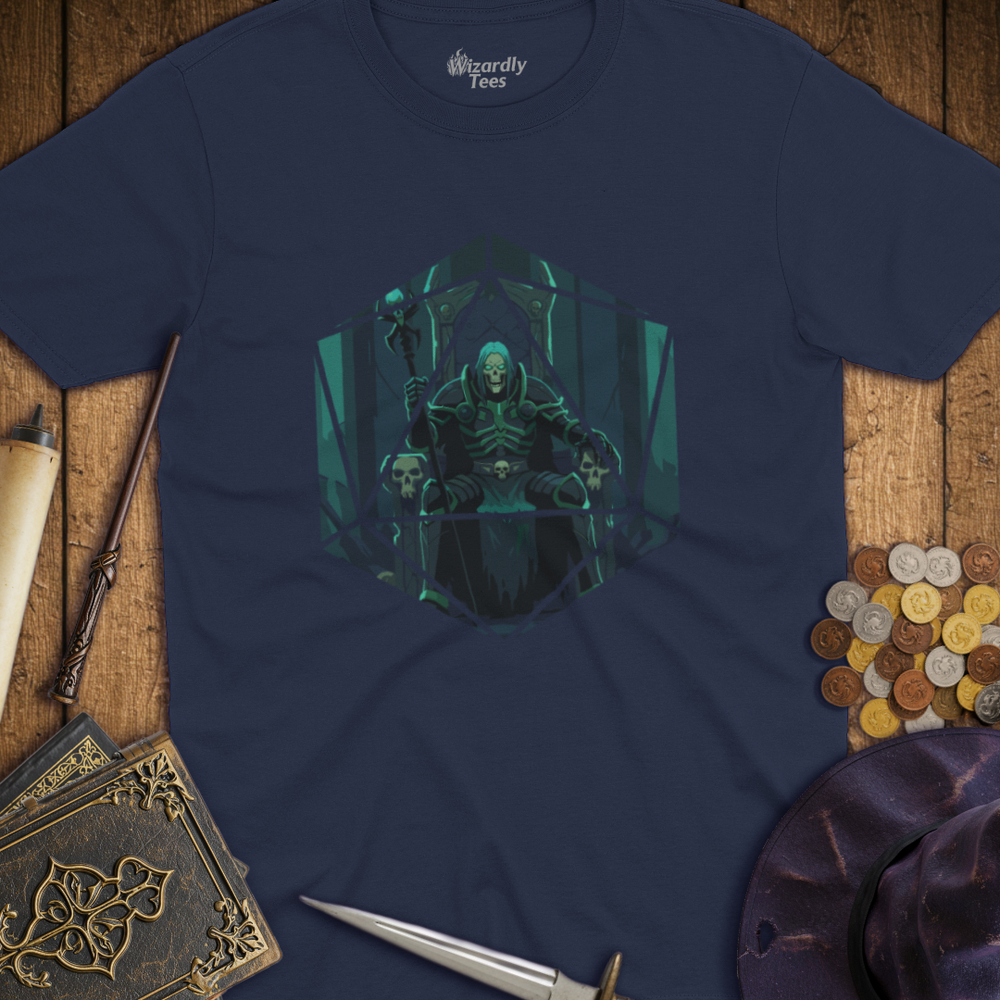 T-Shirt Wizardly: Lich King D20 Hexagon