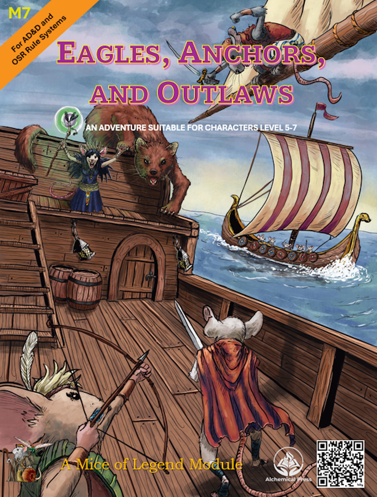 OSR Mice Of Legend: Perils Of Portal Lake - Module M7: Eagles, Anchors, And Outlaws