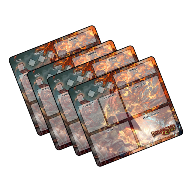 Pathfinder Quest: Player Mat Four Pack