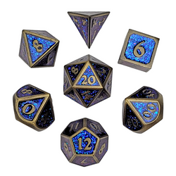 Dice Forged: Poly 7 set Metal & Mica