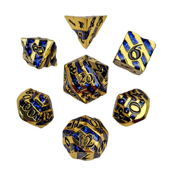 Dice Forged: Poly 7 set Metal Banded