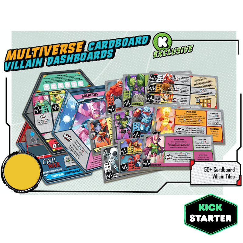 Marvel United Multiverse: Cardboard Villain Dashboards