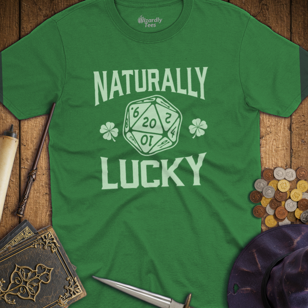 T-Shirt Wizardly: Naturally Lucky