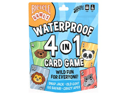Bicycle Card Gamres: Waterproof 4 in 1 (Go Fish, Crazy 8s, Slap Jack, Old Maid)