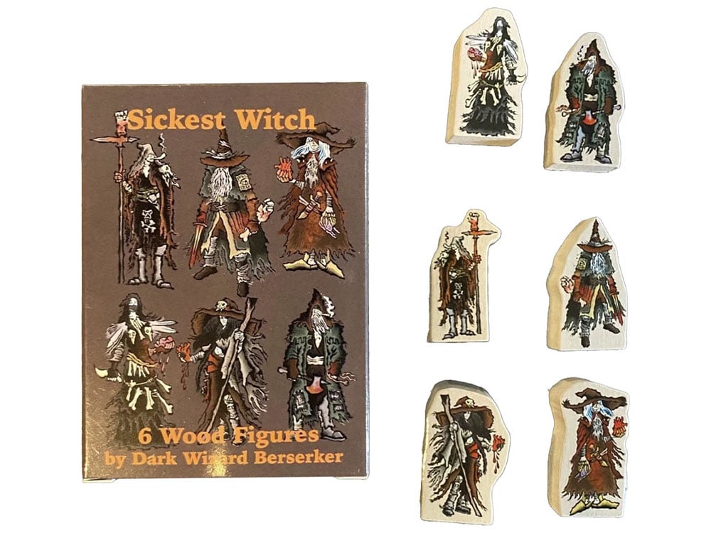 Small Party Fugurine Set (Wood): Sickest Witch