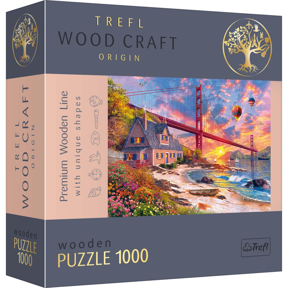Puzzle Trefl: 1000 piece Sunset at Golden Gate