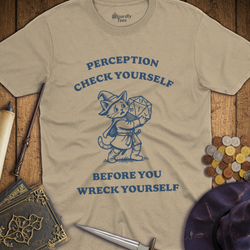 T-Shirt Wizardly: Perception Check Yourself Before You Wreck Yourself Kitten