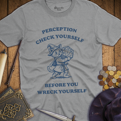 T-Shirt Wizardly: Perception Check Yourself Before You Wreck Yourself Kitten