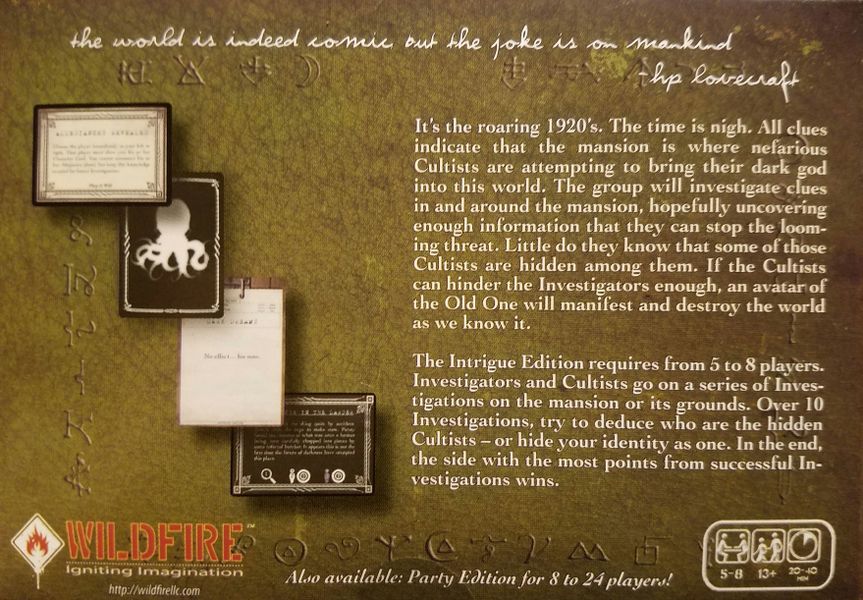 Are You The Cultist - Intrigue Edition