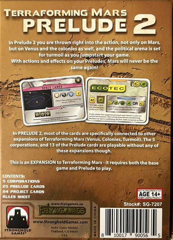 Terraforming Mars: Prelude 2 Expansion