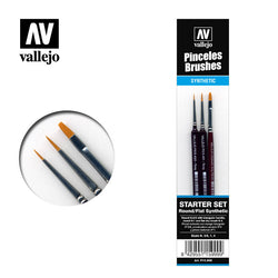 Paint Brush Vallejo: Precision Round Synthetic Brush: Triangular Handle