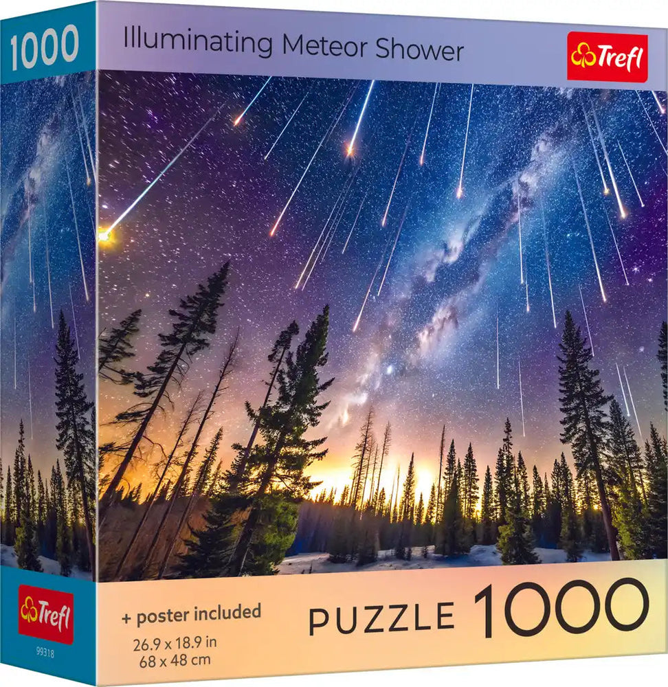 Puzzle Trefl: 1000 Piece Illuminating Meteor Shower with Poster (Trefl Red)