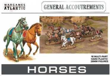 Mini Wargames General Accoutrements: Horses (18)