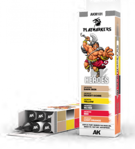 Paint AK: Playmarkers Set - Heroes (6 Ref.)