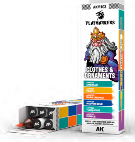 Paint AK: Playmarkers Set - Clothes & Ornaments (6 Ref.)