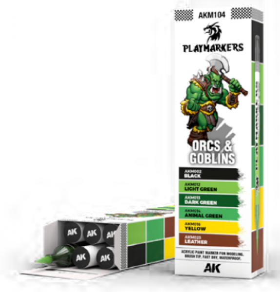 Paint AK: Playmarkers Set - Orcs & Goblins (6 Ref.)