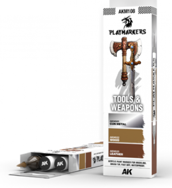 Paint AK: Playmarkers Set - Tools & Weapons (3 Ref.)