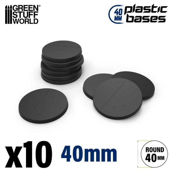Mini Base Green Stuff World: Plastic Round 40 mm BLACK