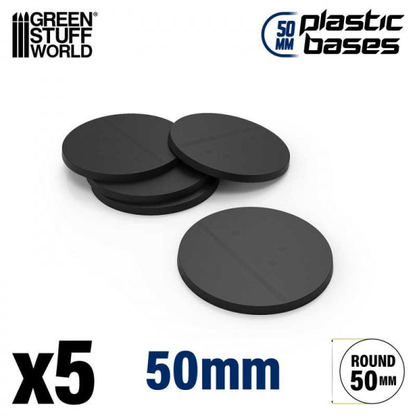 Mini Base Green Stuff World: Plastic Round 50mm BLACK