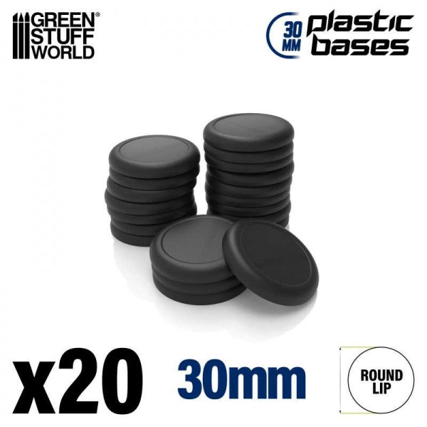 Mini Base Green Stuff World: Plastic Round Lip 30mm