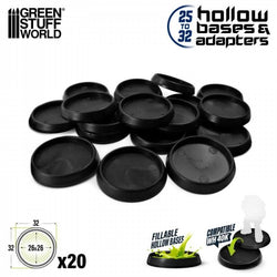 Mini Base Green Stuff World: Hollow Plastic Round - Black