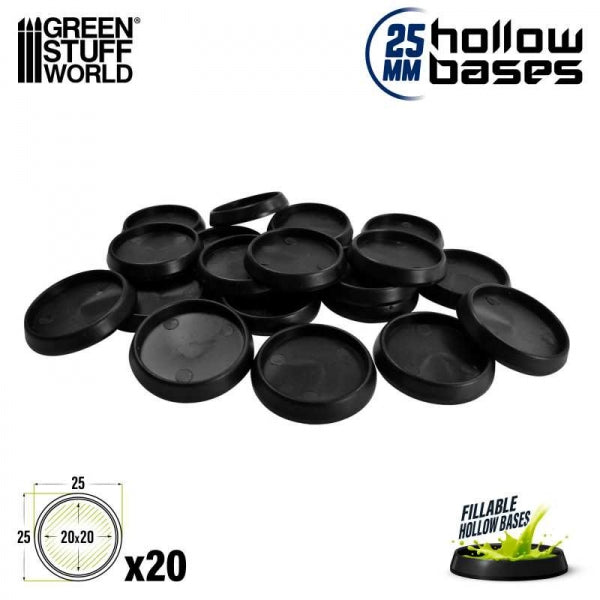 Mini Base Green Stuff World: Hollow Plastic Round - Black