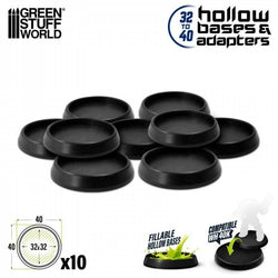Mini Base Green Stuff World: Hollow Plastic Round - Black