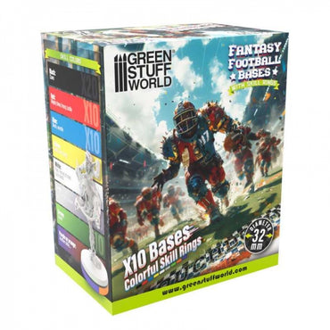 Blood Bowl Green Stuff World: Compatible Blood Bowl Bases 32mm with Skill Rings