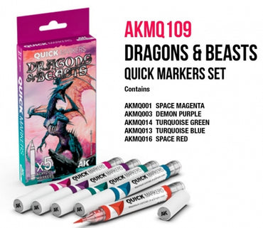 Paint AK: Quick Markers Set - Dragons & Beasts
