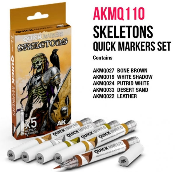 Paint AK: Quick Markers Set - Skeletons