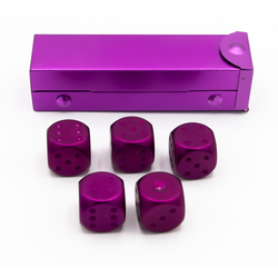 Dice Critical Hit: D06 Set of 5 Metal
