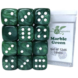 Dice Role 4: 18mm 12 set Marble Blue