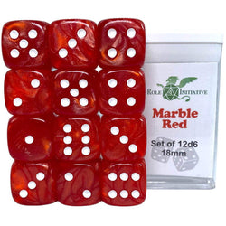 Dice Role 4: 18mm 12 set Marble Blue
