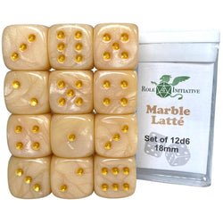 Dice Role 4: 18mm 12 set Marble Blue