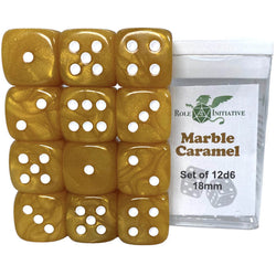 Dice Role 4: 18mm 12 set Marble Blue