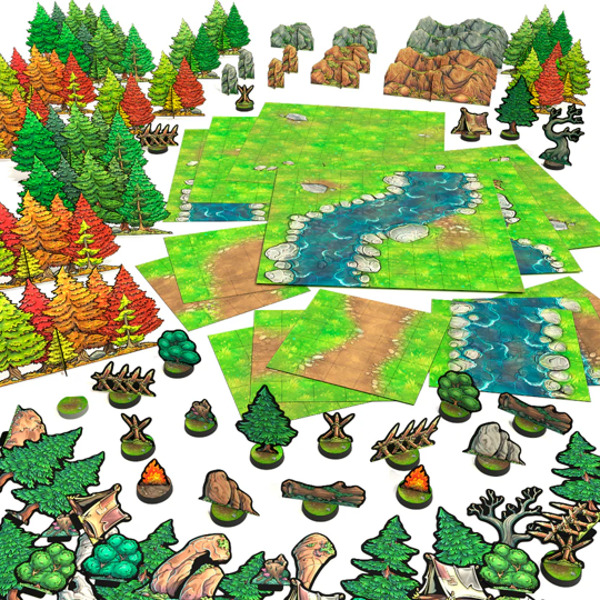 Mini TinkerTurf: Wilderness Realms - Terrain Expansion Pack