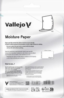 Tool Vallejo: Wet Palette Moisture Paper Sheets (30ct)