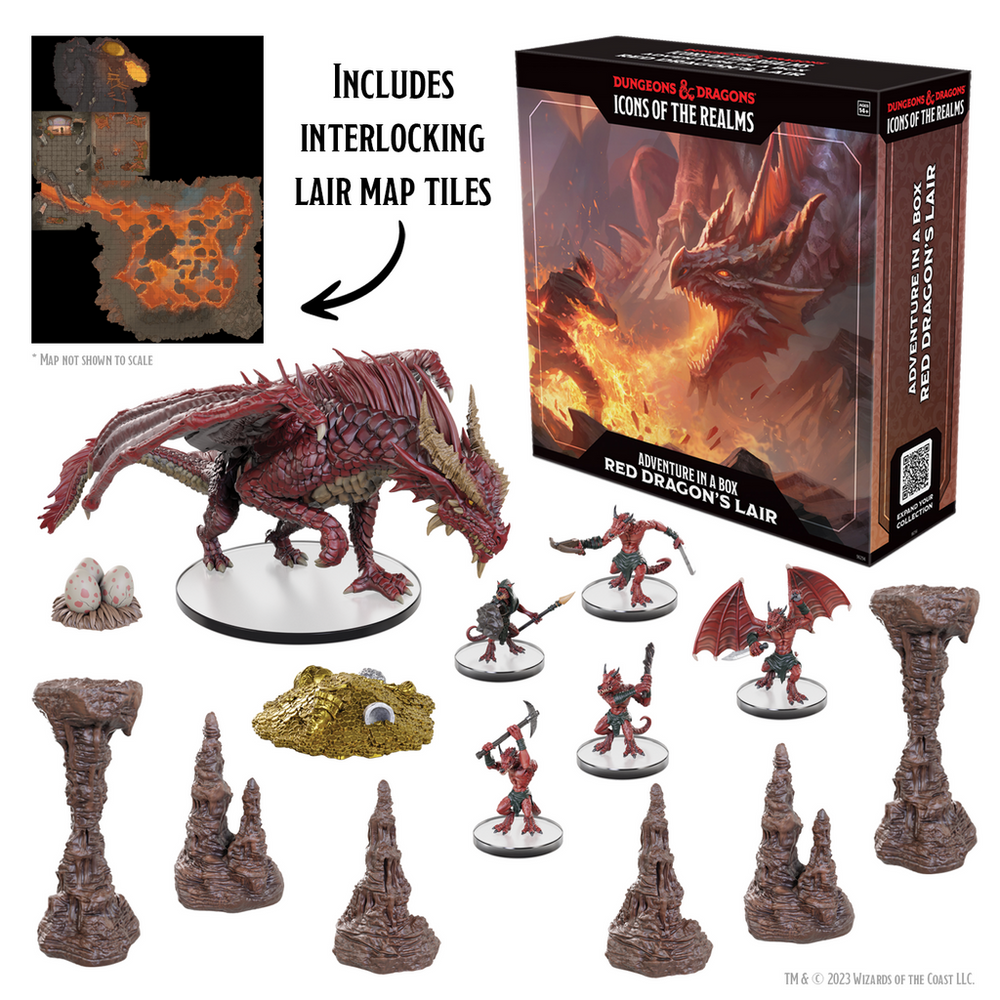Mini Dungeons & Dragons Icons of the Realms Adventure in a Box - Red Dragon's Lair