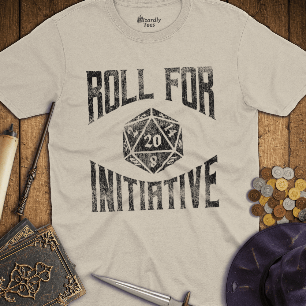 T-Shirt Wizardly: Roll For Initiative D20