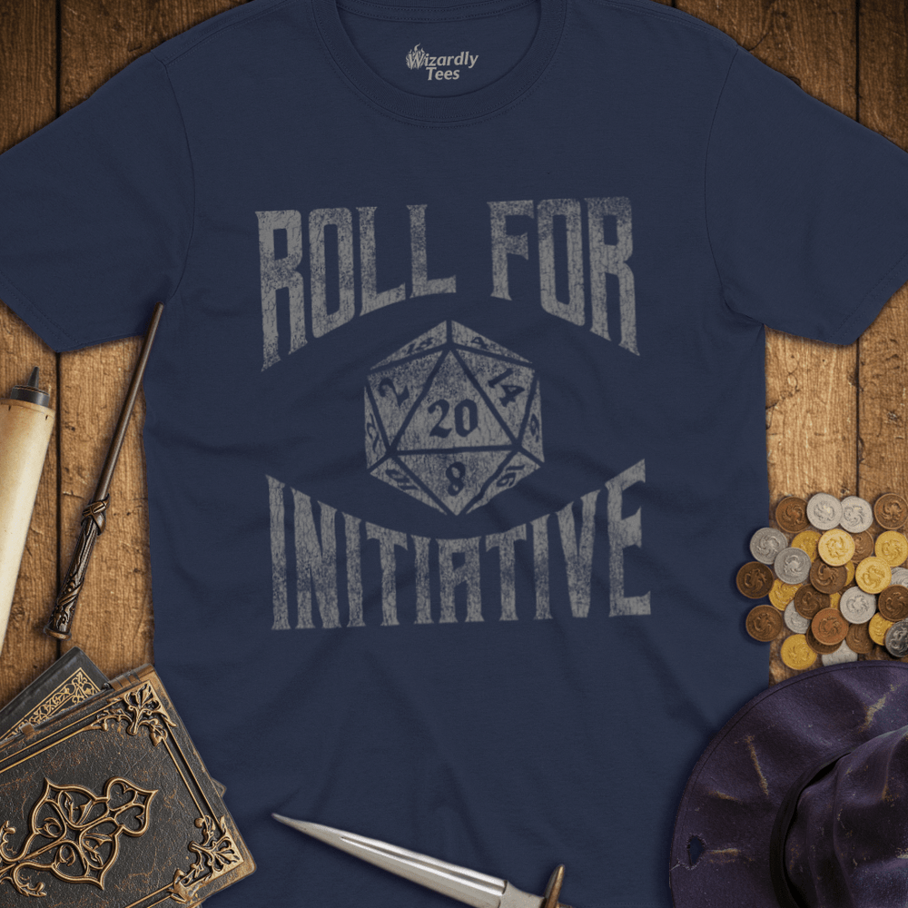 T-Shirt Wizardly: Roll For Initiative D20