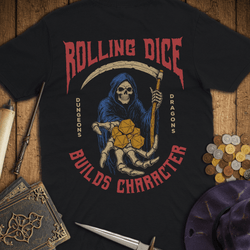 T-Shirt Wizardly: Rolling Dice Builds Character Premium
