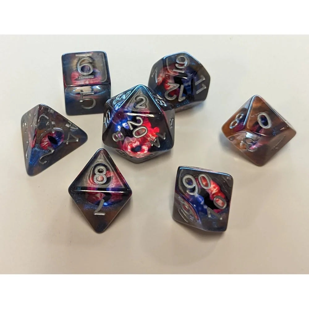 Dice Critical Hit: Poly 7 Set Demon Eye