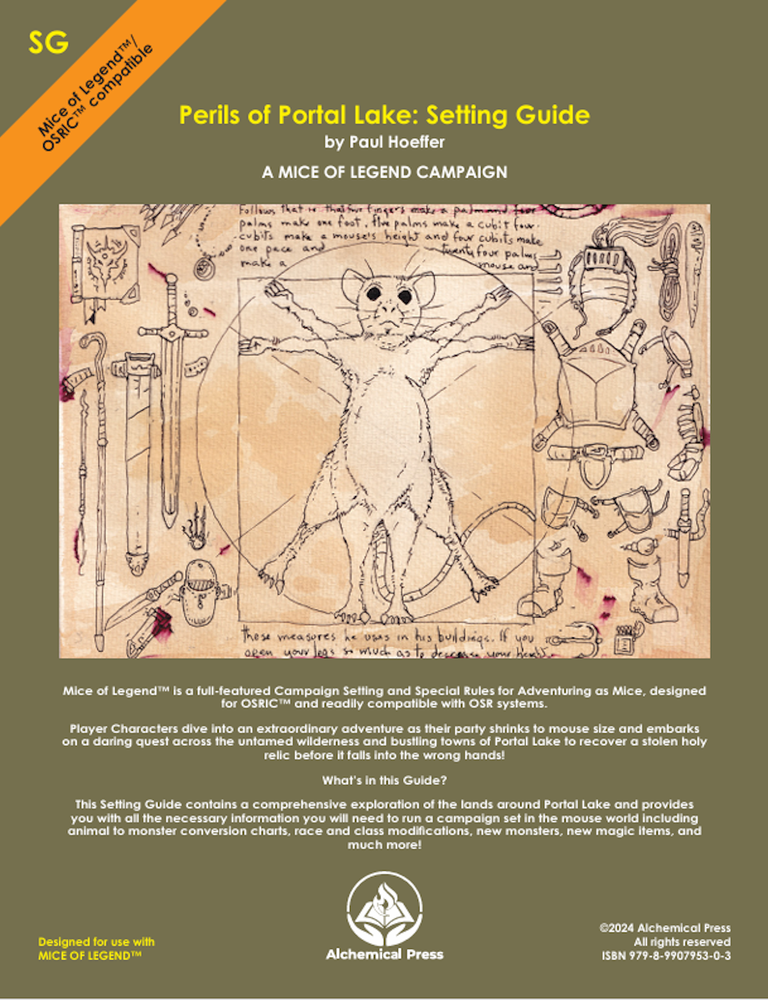 OSR Mice Of Legend:  Perils Of Portal Lake Setting Guide